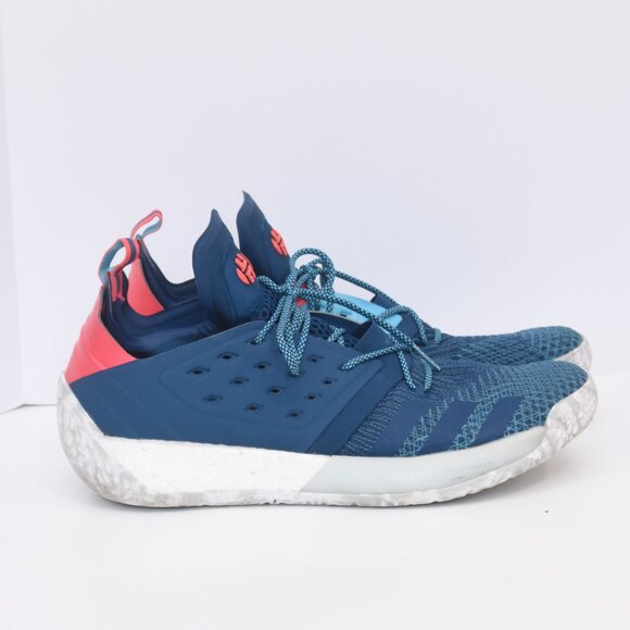 Adidas Harden Vol2 Mens Shoe Primeknit AH2216 Blue Night Cyan  Boost A4 Sz17 - Picture 2 of 16